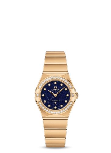 Omega Constellation Manhattan 25 Quartz Yellow Gold / Aventurine / Diamond